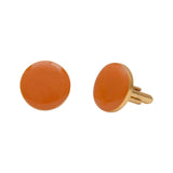 Chokore Orange color Round shape Cufflinks