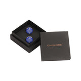 Chokore Cobalt Blue color Indian design motif Round shape Cufflinks