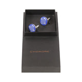 Chokore Cobalt Blue color Indian design motif Round shape Cufflinks