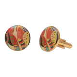 Chokore Multi color Round shape Cufflinks