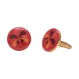 Chokore Burgundy color Round shape Cufflinks