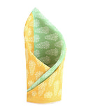 Chokore Orange and Green Pocket Square - Indian at Heart line