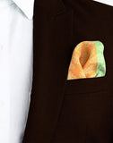 Chokore Orange and Green Pocket Square - Indian at Heart line