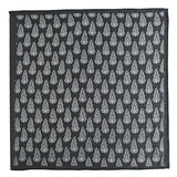 Chokore Black Silk Pocket Square - Indian At Heart line