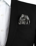 Chokore Black Silk Pocket Square - Indian At Heart line