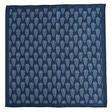 Chokore Navy Blue Silk Pocket Square - Indian At Heart line
