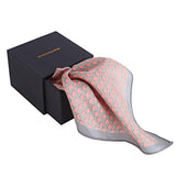 Chokore Grey and Red Silk Pocket Square - Indian At Heart line