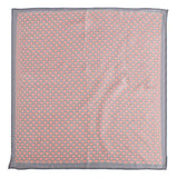Chokore Grey and Red Silk Pocket Square - Indian At Heart line