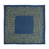 Chokore Blue & Yellow Silk Pocket Square - Indian At Heart line