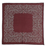 Chokore Burgundy & Beige Silk Pocket Square