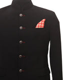 Two-in-One Red & White Silk Pocket Square - Indian At Heart line