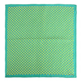 Chokore Sea Green And Lemon Green Silk Pocket square