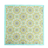 Chokore Sea Green and Lemon Pocket Square - Indian at Heart line