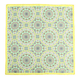 Chokore Lemon and Sea Green Pocket Square - Indian at Heart line