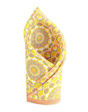 Chokore Orange and Yellow Pocket Square - Indian at Heart line