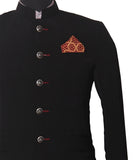 Chokore Red Ajrakh Cotton Silk Pocket Square Indian Heart Line