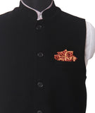 Chokore Red Ajrakh Cotton Silk Pocket Square Indian Heart Line