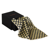 Chokore White & Blue Ajrakh Cotton Silk Pocket Square Indian Heart Line