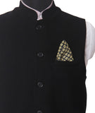 Chokore White & Blue Ajrakh Cotton Silk Pocket Square Indian Heart Line