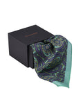 Chokore Sea Green and Blue Silk Pocket Square from Indian at Heart collection