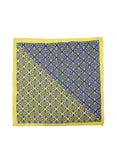 Chokore Yellow and Blue Silk Pocket Squares from Indian at Heart collection