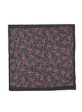 Chokore Black and Rose Pink Silk Pocket Square from Indian at Heart collection