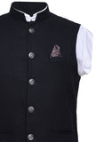 Chokore Black and Rose Pink Silk Pocket Square from Indian at Heart collection
