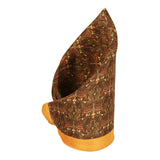 Chokore Yellow & Brown Silk Pocket Square - Indian At Heart line