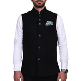 Chokore Blue & Yellow Silk Pocket Square - Indian At Heart line