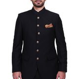 Chokore Black & Orange Silk Pocket Square - Indian At Heart line