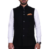 Chokore Black & Orange Silk Pocket Square - Indian At Heart line