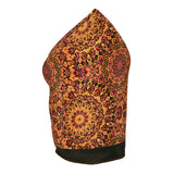 Chokore Black & Orange Silk Pocket Square - Indian At Heart line