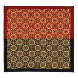 Chokore Two-in-One Black & Red Silk Pocket Square - Indian At Heart line