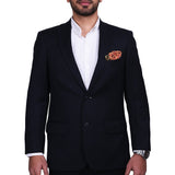 Chokore Two-in-One Black & Red Silk Pocket Square - Indian At Heart line