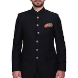 Chokore Two-in-One Black & Red Silk Pocket Square - Indian At Heart line