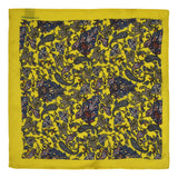 Chokore Yellow & Blue Silk Pocket Square - Indian At Heart line