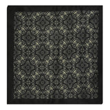 Chokore Black and White Silk Pocket Square -Indian At Heart line