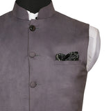 Chokore Black and White Silk Pocket Square -Indian At Heart line