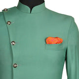 Chokore Rose Pink & Lemon Green Silk Pocket Square - Indian At Heart line