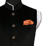 Chokore 2-in-1 Navy & Light Blue Silk Pocket Square from the Solids Line