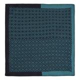 Chokore Blue color Silk Pocket Square -Indian At Heart line