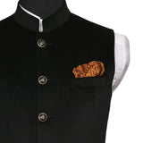Chokore Burgundy & Lemon Green Silk Pocket Square - Indian At Heart line