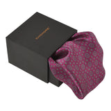 Chokore Magenta & Silver Silk Pocket Square -Indian At Heart line