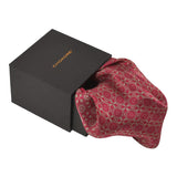 Chokore Wine Pink & Beige color Silk Pocket Square -Indian At Heart line