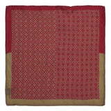 Chokore Wine Pink & Beige color Silk Pocket Square -Indian At Heart line