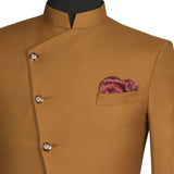 Chokore Wine Pink & Beige color Silk Pocket Square -Indian At Heart line