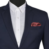 Chokore Wine Pink & Beige color Silk Pocket Square -Indian At Heart line