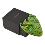Chokore Green & Black Silk Pocket Square -Indian At Heart line