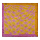 Chokore 2-in-1 Gold & Purple Silk Pocket Square - Indian At Heart line