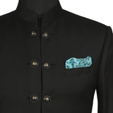 Chokore Light blue Silk Pocket Square - Indian At Heart line